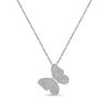 Sparkling Butterfly Silver Pendant