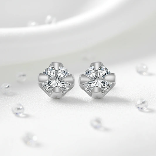 Snowflake Crystal Charm Earrings