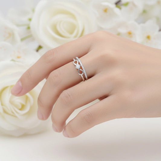 Infinity Moissanite Diamond Ring