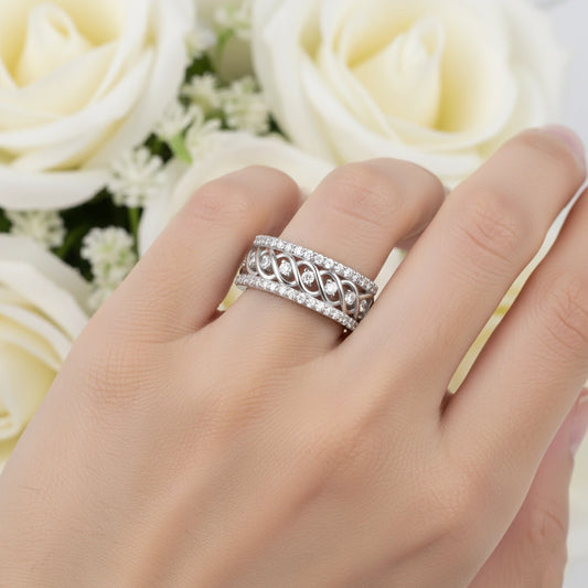 Leaf Design Moissanite Ring