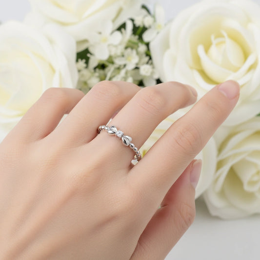 Bow Style Moissanite Ring