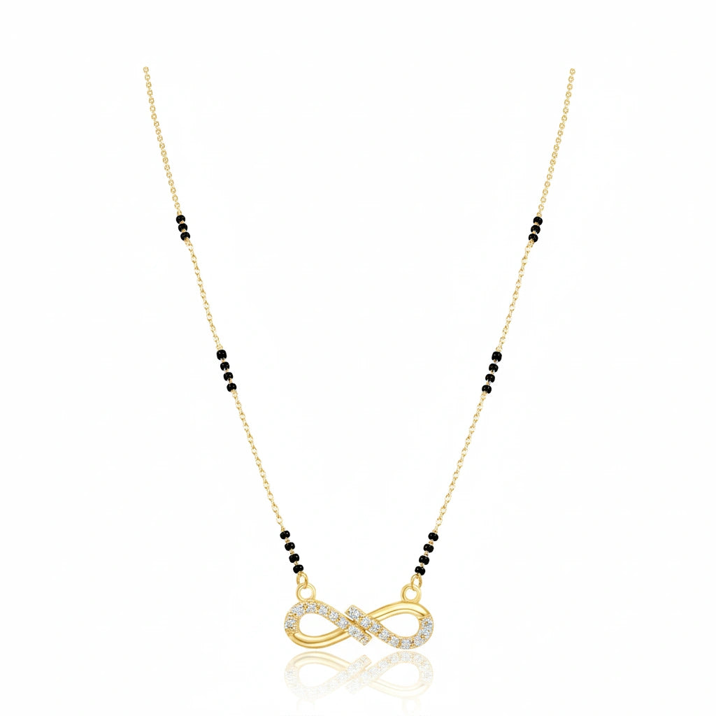 Infinity Triangle Silver Mangalsutra