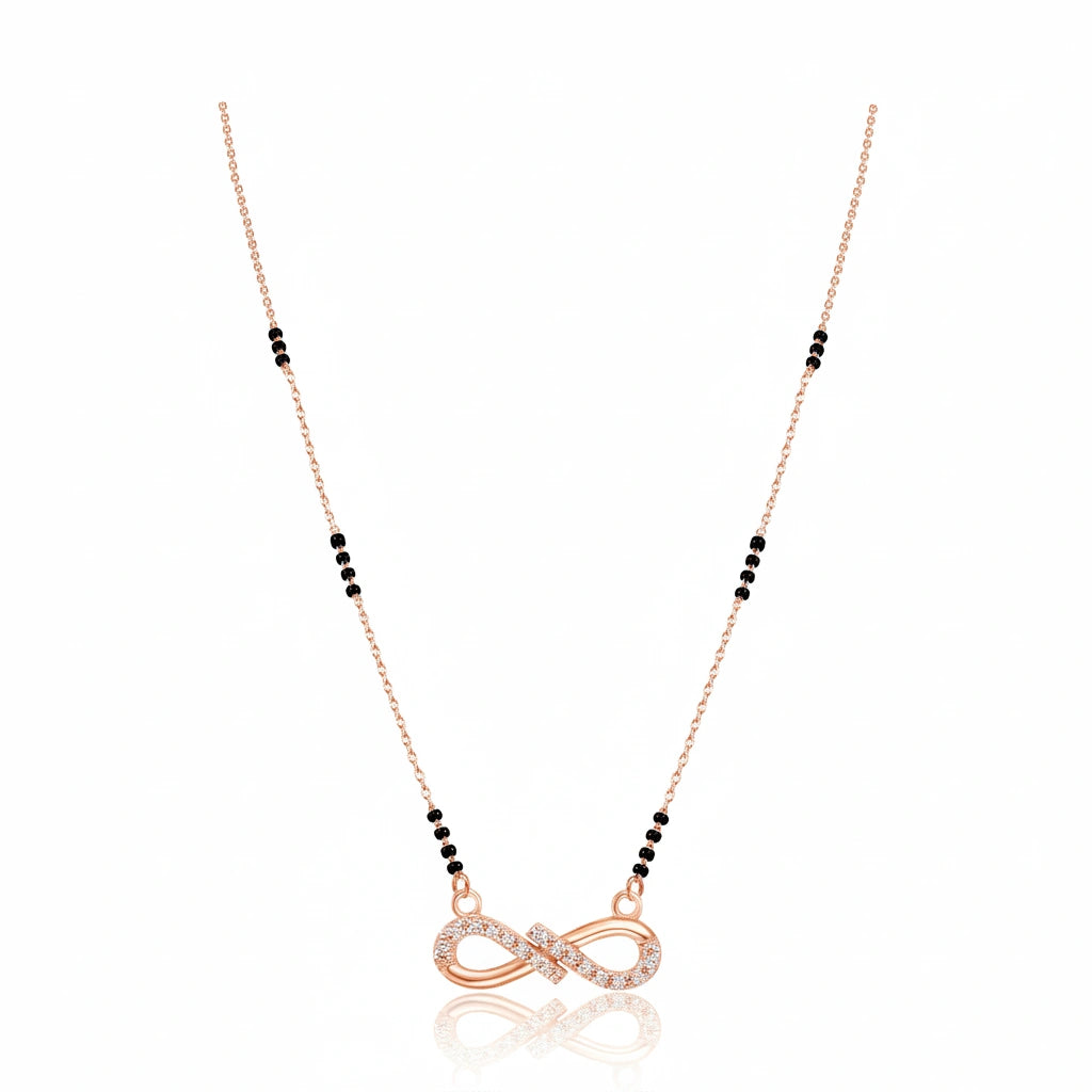 Infinity Triangle Silver Mangalsutra