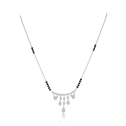 Eternal Sparkle Diamond Women's 925 Silver Mangalsutra