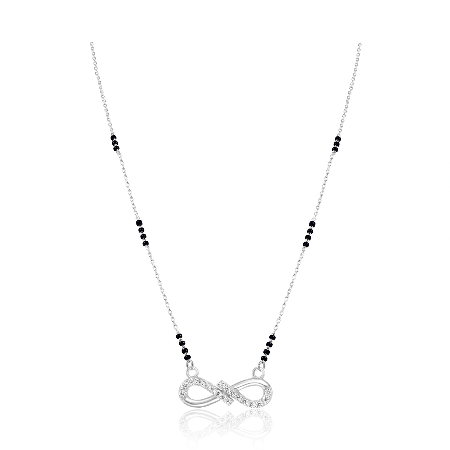 Infinity Triangle Silver Mangalsutra