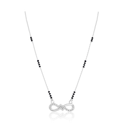Infinity Triangle Silver Mangalsutra