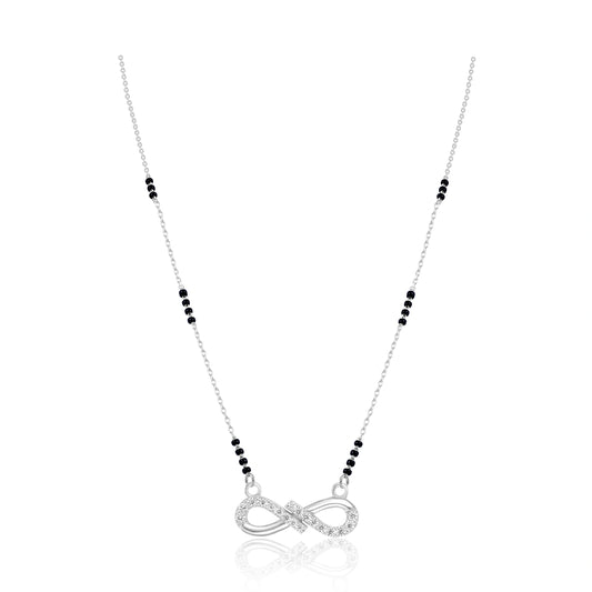 Infinity Triangle Silver Mangalsutra