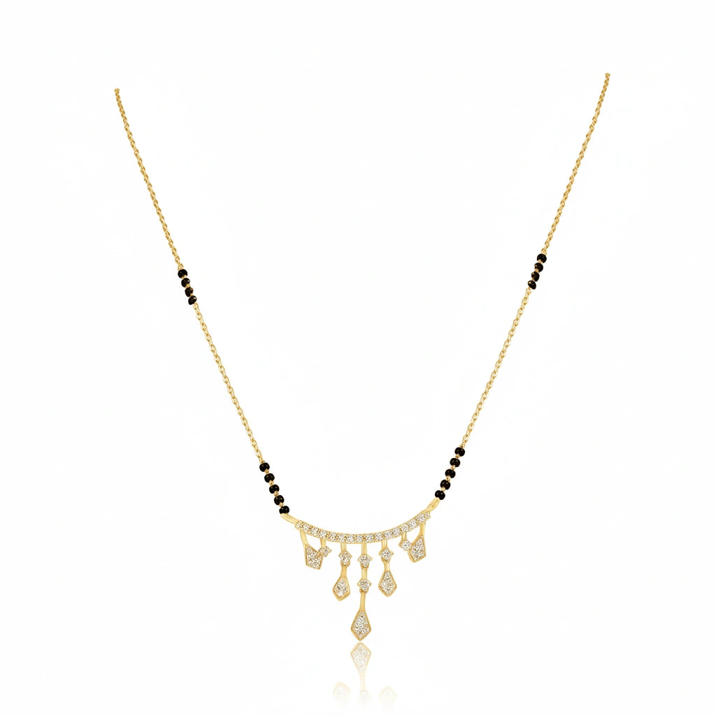 Eternal Sparkle Diamond Women's 925 Silver Mangalsutra