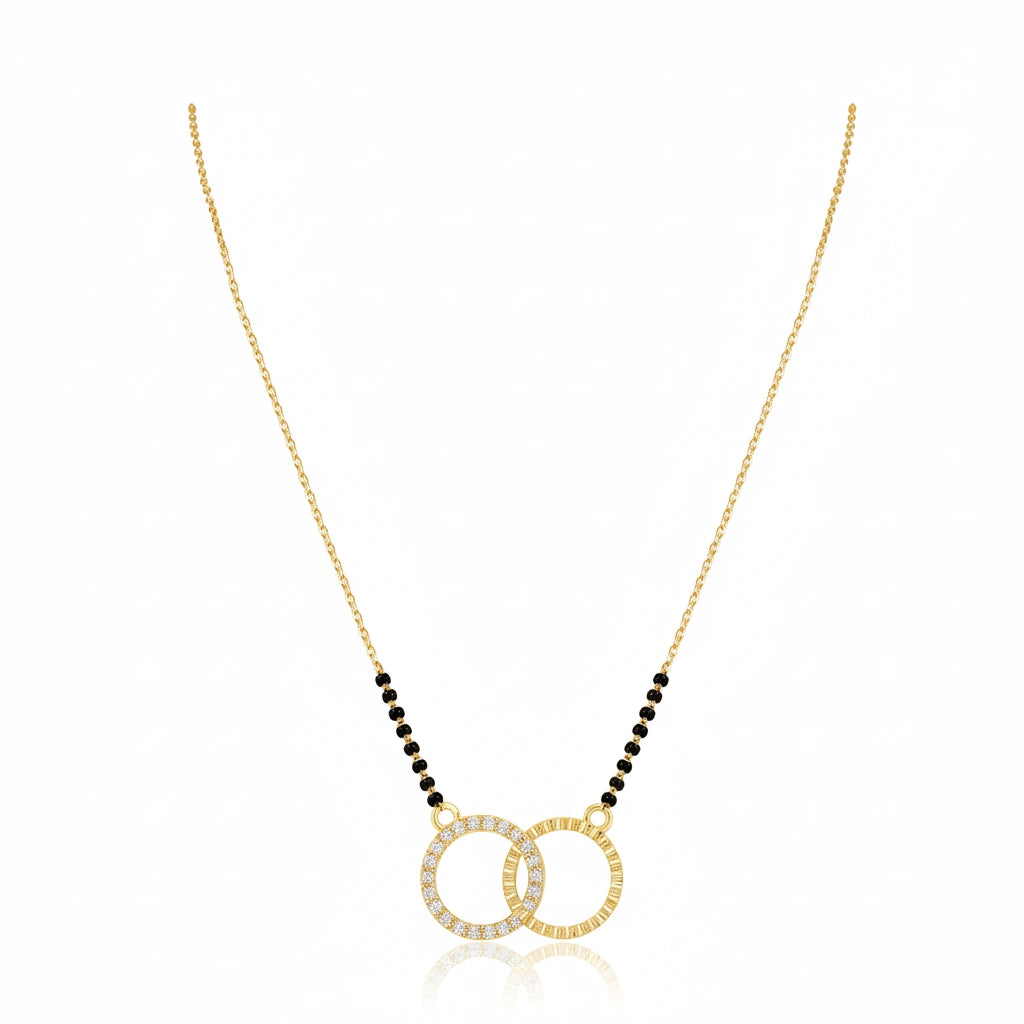 Halo Infinity Fancy Silver Mangalsutra