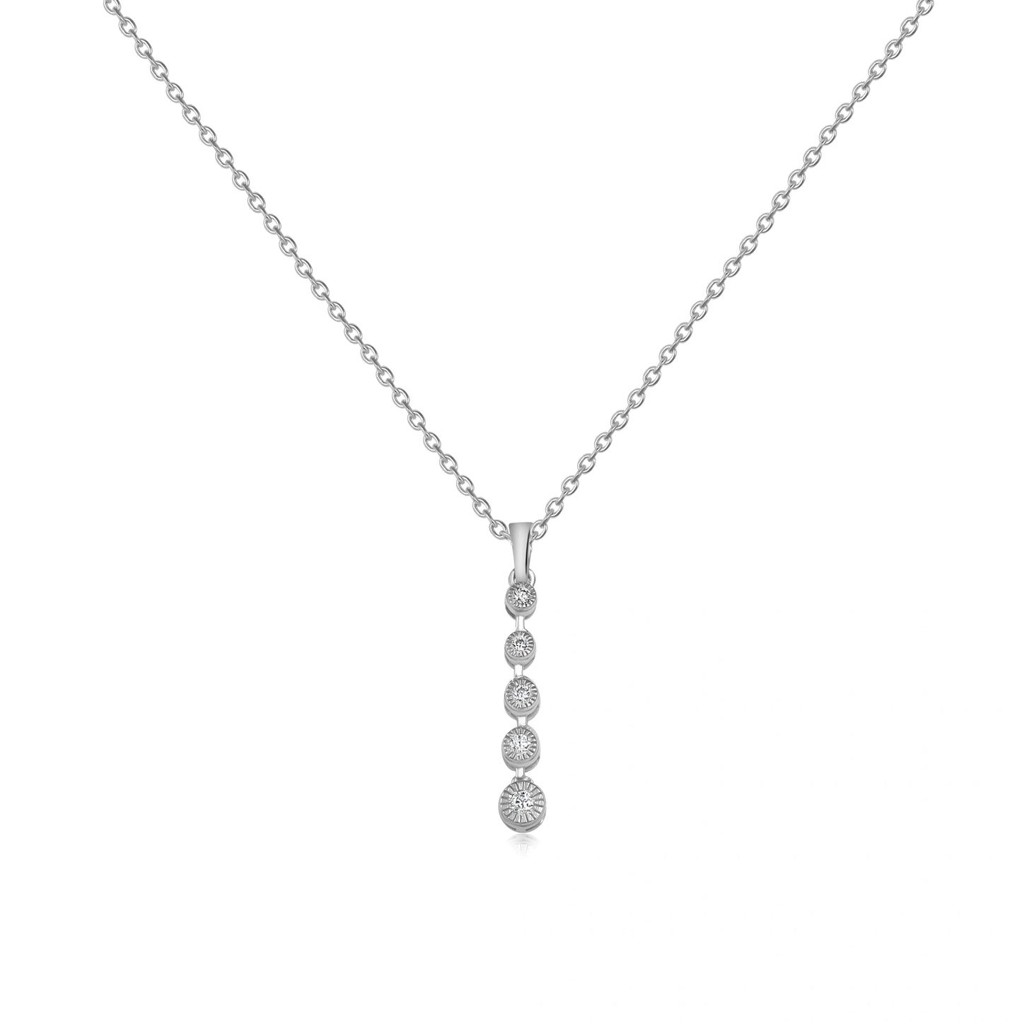 Modern Drop Silver Pendant
