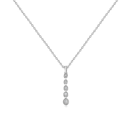 Modern Drop Silver Pendant