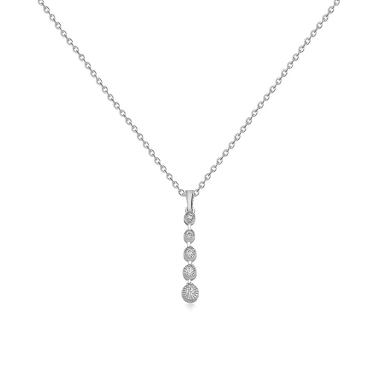 Modern Drop Silver Pendant