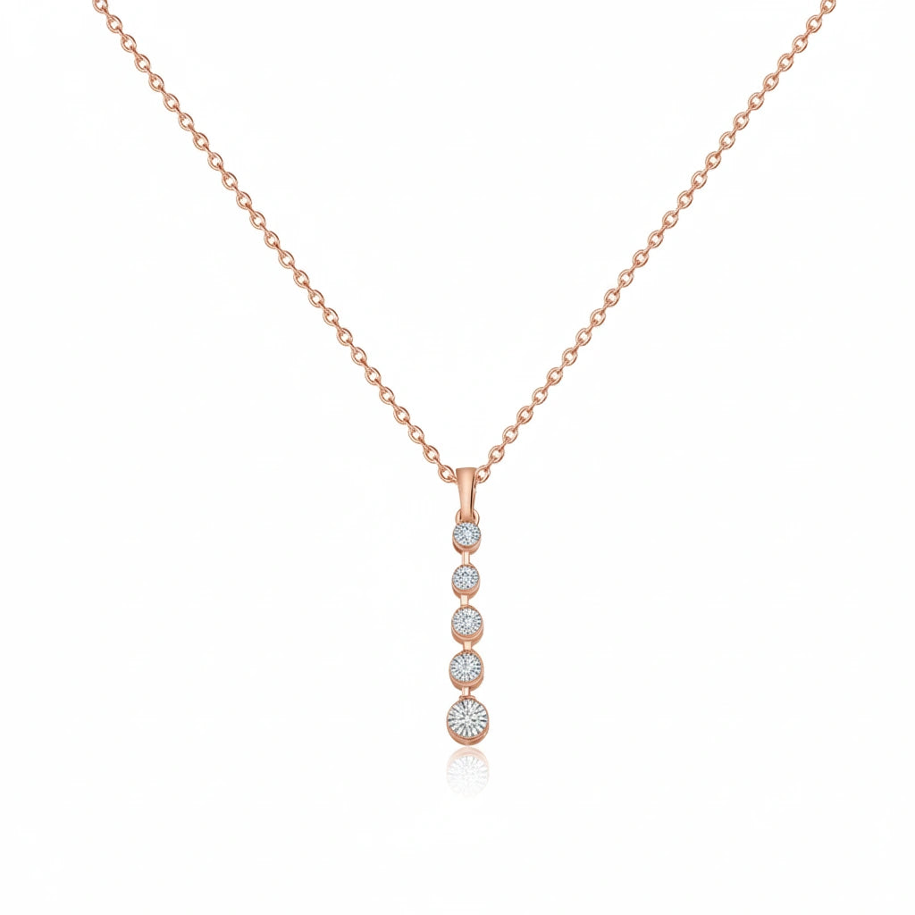 Modern Drop Silver Pendant