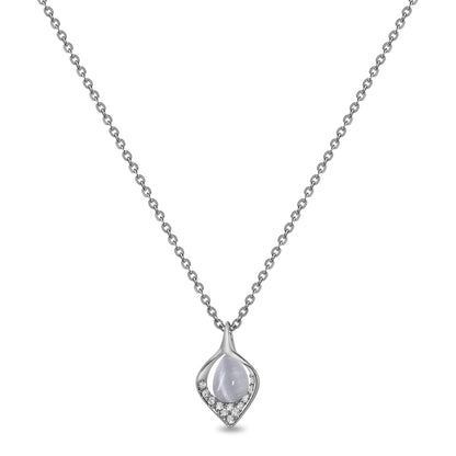 Teardrop Silver Stone Pendant