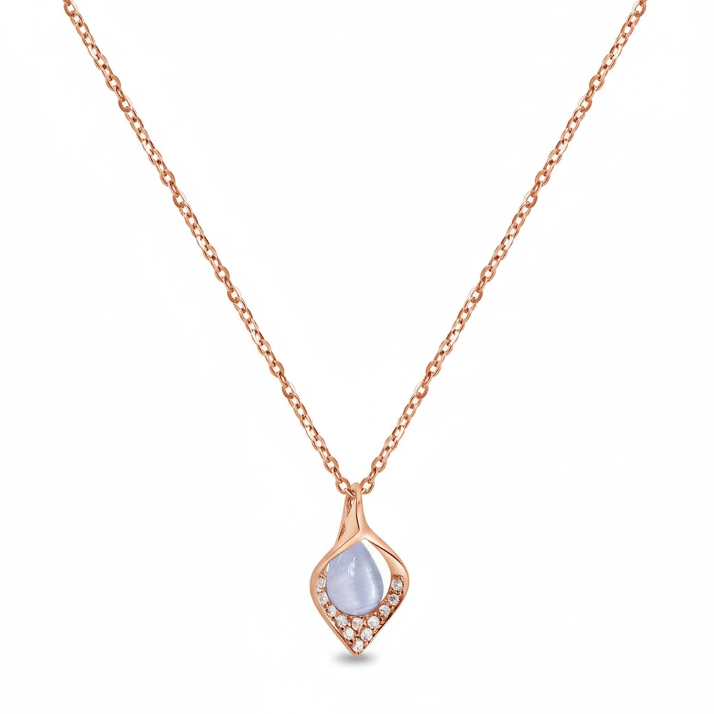 Teardrop Silver Stone Pendant