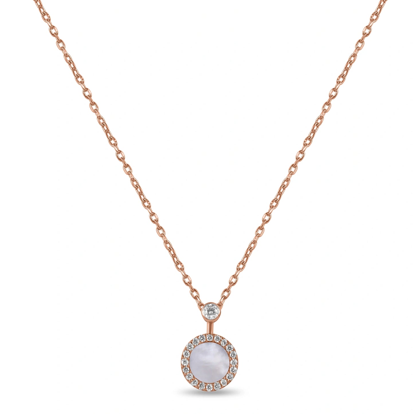 Rose Gold Halo Pendant