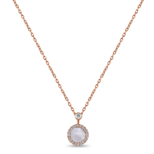 Rose Gold Halo Pendant