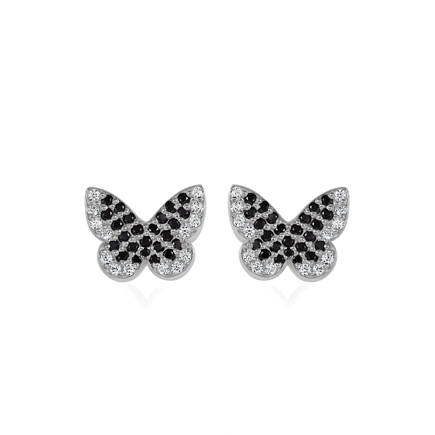 Black Butterfly Stud Earrings