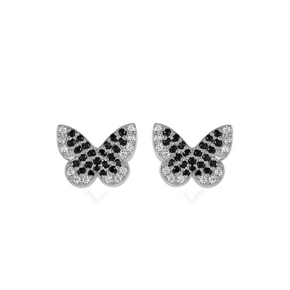Black Butterfly Stud Earrings