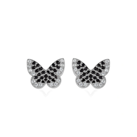 Black Butterfly Stud Earrings