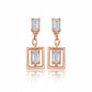 Modern Baguette Drop Earrings