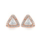 Brilliant Triangular Stud Earrings