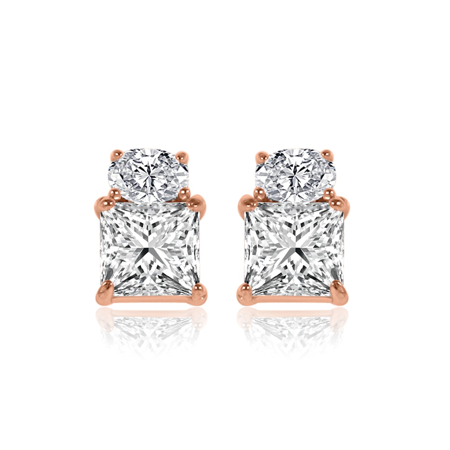 Bold Princess Cut Earrings