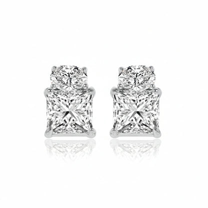 Bold Princess Cut Earrings