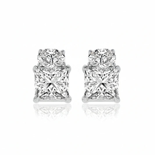Bold Princess Cut Earrings