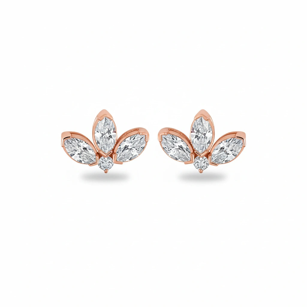 Elegant Marquise Leaf Earrings