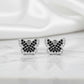 Black Butterfly Stud Earrings