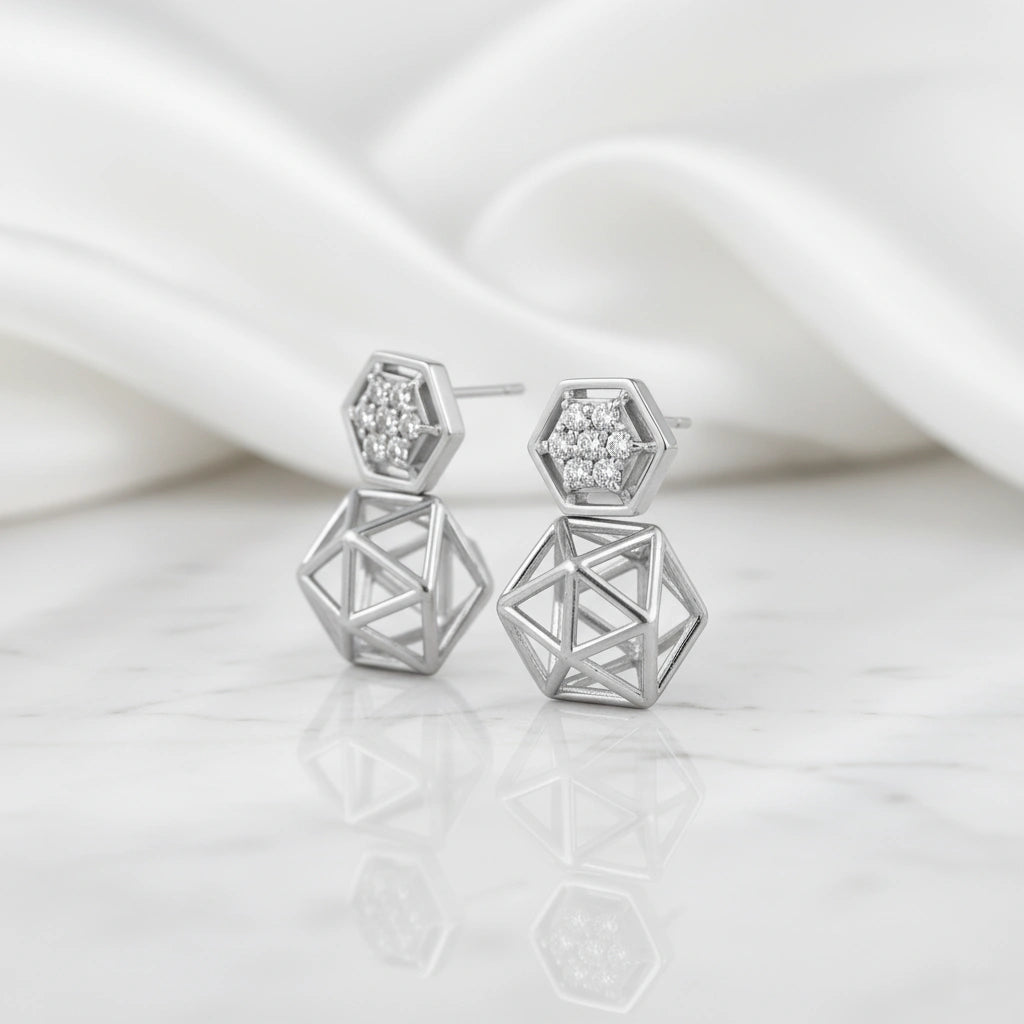 Geometric Spark Shine Earrings