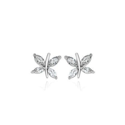 Crystal Leaf Bloom Earrings