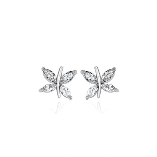Crystal Leaf Bloom Earrings