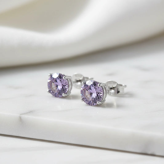 Lavender Glow Stud Earrings