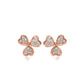 Rose Gold Clover Earrings