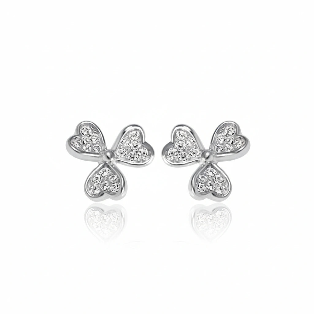 Rose Gold Clover Earrings
