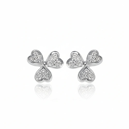 Rose Gold Clover Earrings