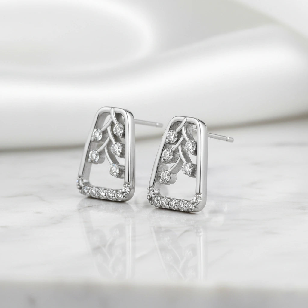 Silver Grace Drop Earrings