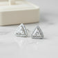 Brilliant Triangular Stud Earrings