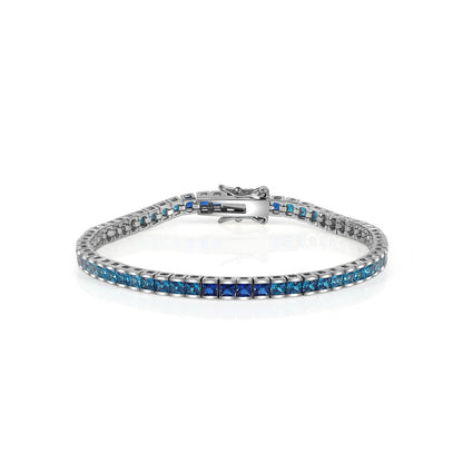 Blue Moissanite Diamond Bracelet