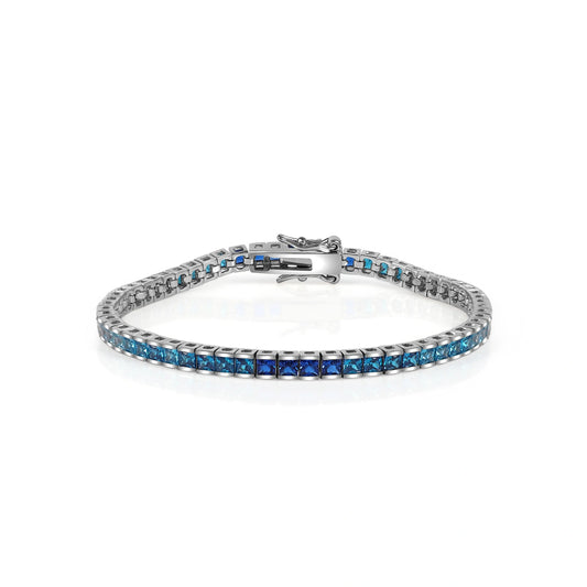 Blue Moissanite Diamond Bracelet