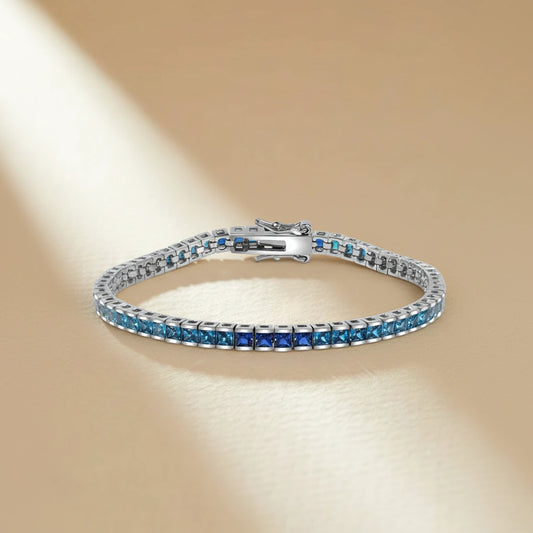Blue Moissanite Diamond Bracelet