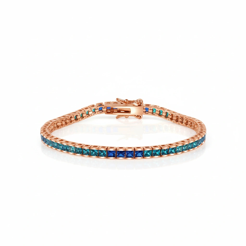 Blue Moissanite Diamond Bracelet