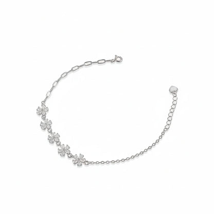 Flower Silver Women Bracelet