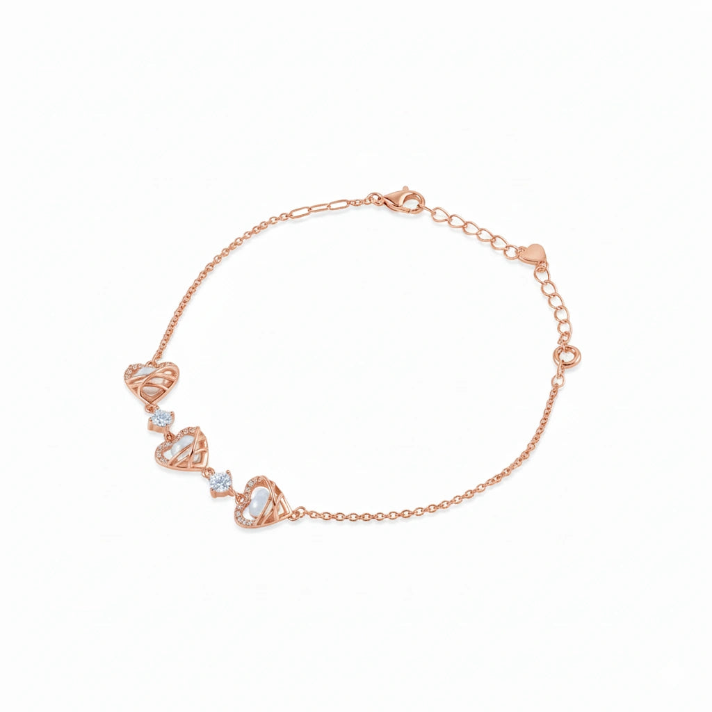 Heart Rose Women Bracelet