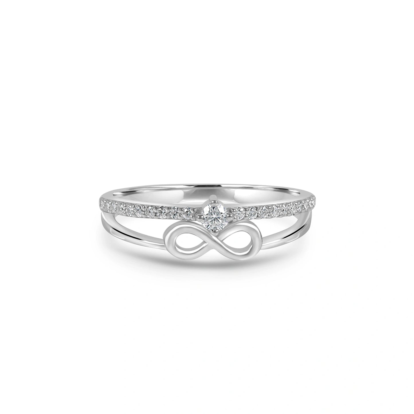 Infinity Moissanite Diamond Ring