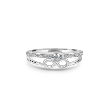 Infinity Moissanite Diamond Ring