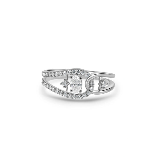 Dual Band Moissanite Ring