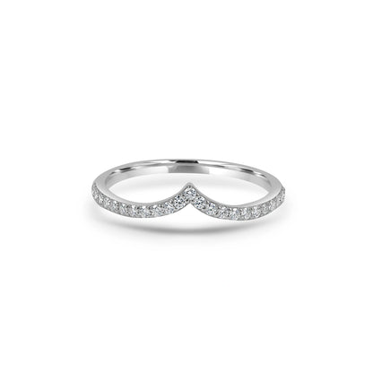 Curved Moissanite Diamond Ring